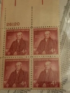 🇺🇸📈🔥💎💯 USA 1957 NOAH WEBSTER Plate Block of 6,Sc # 1086,VF MNH** ⚡️ - Picture 1 of 4