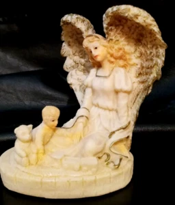 K's Collection Heavenly Angels Figurine, Angel looking over baby playing!!! - Picture 1 of 5