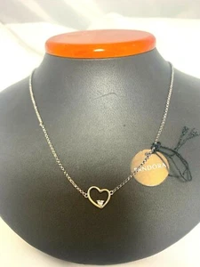 Pandora Halskette mit offenem Herz / 1 Herz CZ - Bild 1 von 3