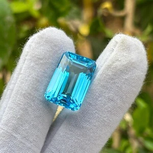 22.05 Ct. Sky Blue Topaz Octagon Faceted Cut Loose Gemstone For Making Jewelry - Picture 1 of 5