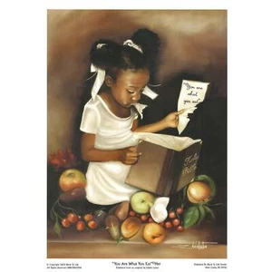 You Are What You Eat (Her) by Edwin Lester - Vintage Art Print Poster 10x8 New - Picture 1 of 1