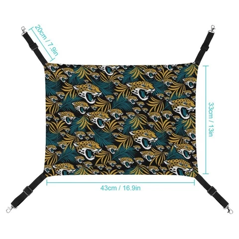 Jacksonville Jaguars Portable Travel Pet Hammock Cat Hanging Bed Hammock Mat Cover