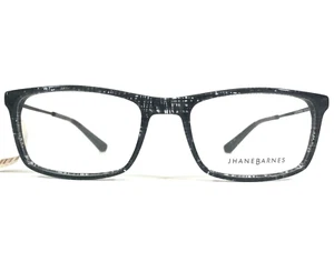 Jhane Barnes Eyeglasses Frames COMPUTATION BK Clear Black Gray Plaid 54-18-145 - Picture 1 of 12