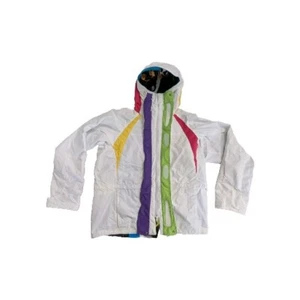 Phenomenon Ski jacket Sz L Unisex Rainbow Mtn Parka Gold Chain Illjkt-054 White - Picture 1 of 13