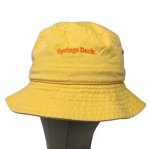 Fahrenheit Boy's Wide Brim Bucket Hat Yellow Size S/M 54CM Embroidered Logo - Picture 1 of 9