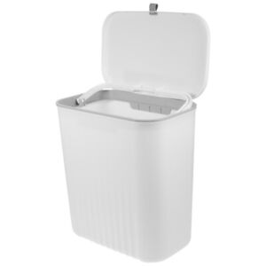 Wall Mount Trash Can Cabinet Hanging Waste Bin Kitchen Compost Garbage White-RM
