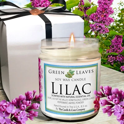 Lilac Scented Soy Candle, Soy Wax Candles, Spring Floral Candle, Soy Candles - Image 1 of 4