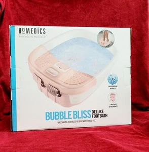 HoMedics Bubble Bliss Deluxe Calefactable Pies Spa Burbuja Masajeador de Pies Color Rosa Nuevo - Imagen 1 de 8