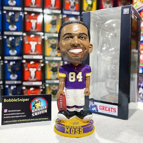 RANDY MOSS Minnesota Vikings “Knucklehead” Exclusive NFL Bobblehead Cover