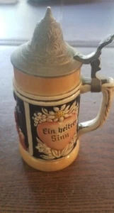 German Beer Stein Antique 5" lidded "GERMAN" Pre WWII - Picture 1 of 5