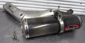 03-04 Honda CBR600RR Jardine carbon fiber exhaust muffler w mid pipe & support - Picture 1 of 10