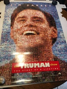 Jim Carrey - TRUMAN SHOW Movie Poster Glossy Finish Double Sided Orig. - Picture 1 of 2