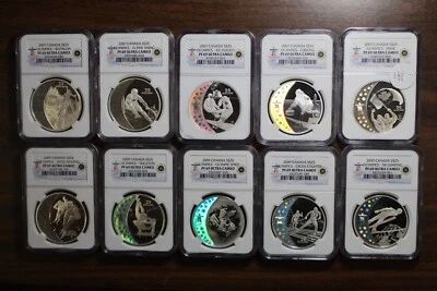 2007 Canada Hologram Coins, 10 Silver $25 NGC PR-69 Set, Olympic Royal Mint - Image 1 of 4