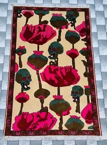 Vintage Afghan Pictorial Handmade Rug Knotted Opium Design Rug Baluchi Wool Rug - Picture 1 of 11