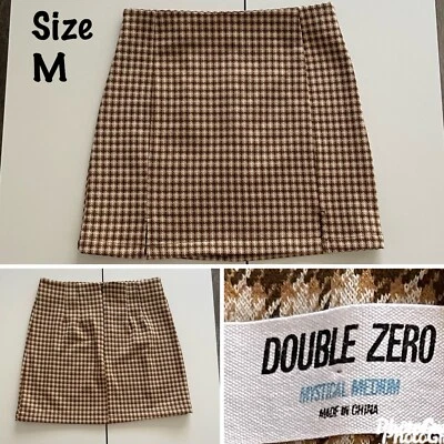 "Minifalda/poliéster/rayón/spandex a cuadros DOUBLE CERO talla M" Foto 1 de 4