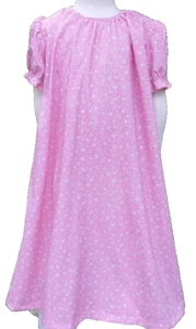 Girl Loungewear Prairie Gown pink floral cotton flowered S 5 6 X- long modest - Picture 1 of 2
