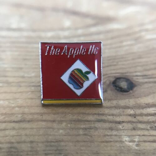Pin logo vintage RARE Apple llc années 80 Macintosh ordinateur arc-en-ciel émail laiton