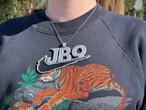 Original Joe Burrow JB9 Cincinnati Bengals Necklace with Chain - PLUS Donation Cover