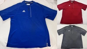 3 drei gebrauchte Herren ADIDAS Quarter Zip Kurzarm Polyester Jacken Gr. XL - Bild 1 von 7