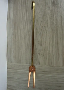 Tenedor de Cocina Tono Cobre 2 Tonos Metal 13.5 pulgadas Decoración de Cocina Colgante De Colección - Imagen 1 de 9