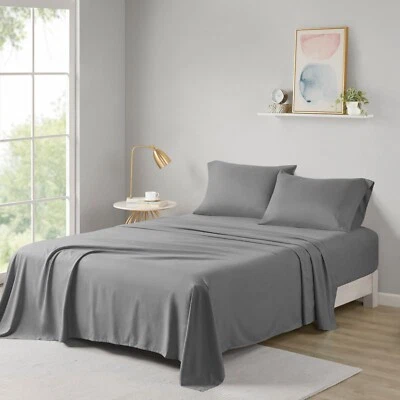 4 Pc Microfiber Soft Smooth Touch Bedding Sheet Set Wrinkle free for All Season - Image 1 of 4