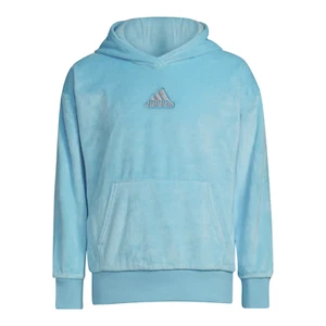 NEW Adidas Girls Cozy Hooded Hoodie Pullover Blue Size Medium M (10/12) - Picture 1 of 3