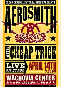 PÓSTER CONCIERTO AEROSMITH 12"x18" Envío Gratis Wachovia Center Philly - Imagen 1 de 1