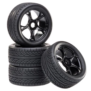 Buggy Reifen Felgen Set Street 5-Doppelspeichenfelge schwarz 1/8 4 Stk partCore - Bild 1 von 2