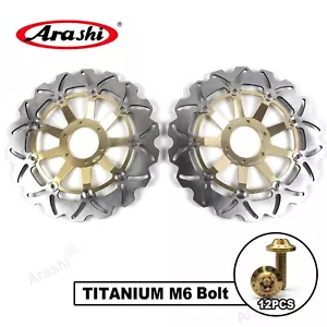 Rotor de disco de freno delantero dorado + pernos M6 para Honda CBR900RR 1992 1993 CBR 900 RR - Imagen 1 de 11
