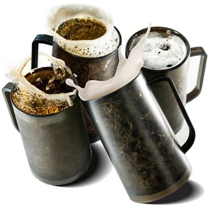 Beer Mugs with Gel Freezer 12 oz, Double Walled Beer Mugs with Handles Set Of 4 - Picture 1 of 8