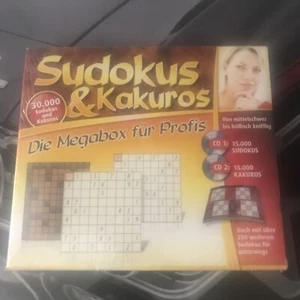" Sudokus & Kakuros " die Megabox für Profis - 2 CD-Rom NEU + OVP - Zdjęcie 1 z 3