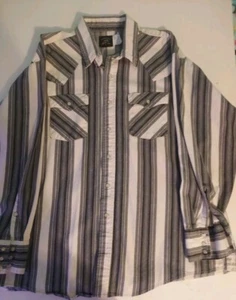 Vintage Saddle King Western Shirt Mens 2XL Vtg Western Shirt - Picture 1 of 5