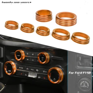 Cubierta de perilla de interruptor de remolque 4x4 faros de aire acondicionado para Ford F150 2021+ naranja - Imagen 1 de 9