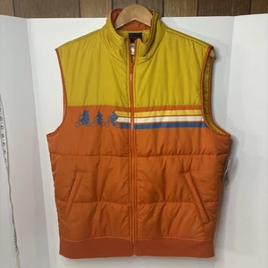 Netflix Stranger Things Full Zip Puffer Vest Retro 80's Orange Size XL - Picture 1 of 7