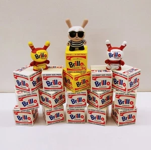 Andy Warhol X Kidrobot Mini Figuren & AWF Brillo Box Spielzeug Holzblock Würfel Display - Bild 1 von 14