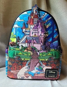 Loungefly Disney Die Schöne und das Biest Schloss Belle Mini Rucksack - Bild 1 von 8