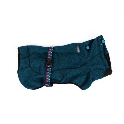 Chaqueta polar para perro con polaina de cuello de neopreno - mediana - azul Pacífico Foto 1 de 4