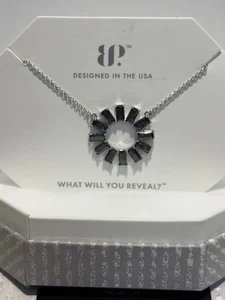 BP The Sterling Club, Black Ice Crystal, .925 Sterling Silver Necklace - Picture 1 of 4