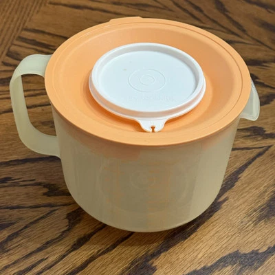 Tupperware Vintage Mix N Store Measuring Pitcher Bowl Lid Orange 8.75 Cups - Image 1 of 4