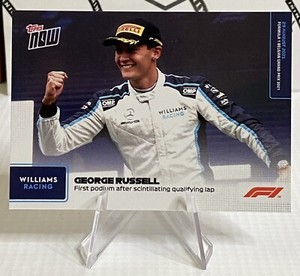 George Russell 2021 Topps Now Formula 1 First Podium after Qualifying Lap