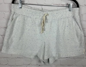 Lou & Grey Space Dye Adjustable Tie Waist Comfortable Cotton Pull On Shorts Sz M - Picture 1 of 6
