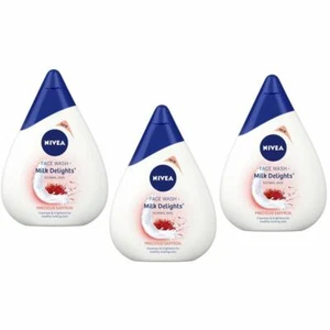 Nivea Milk Delights Precious Saffron Face Wash For Normal Skin 100ml Pack of 3 - Picture 1 of 3