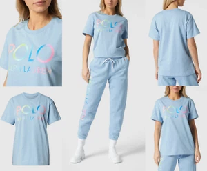 Polo Ralph Lauren Rainbow Logo T-shirt Retro Preppy Style Shirt Blouse Top - Picture 1 of 21