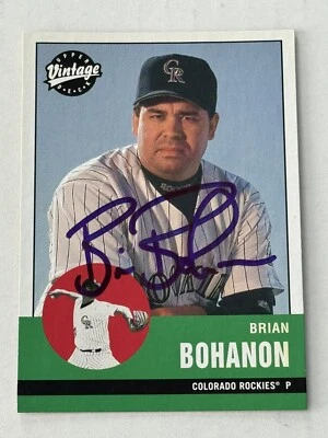 Brian Bohanon 2001 Upper Deck Vintage Authentic Signed Autograph Auto Rockies 🔥 - Image 1 of 3