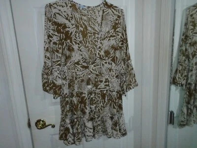 Vestido de encubrimiento Blue Island marrón/beige talla pequeña Foto 1 de 3