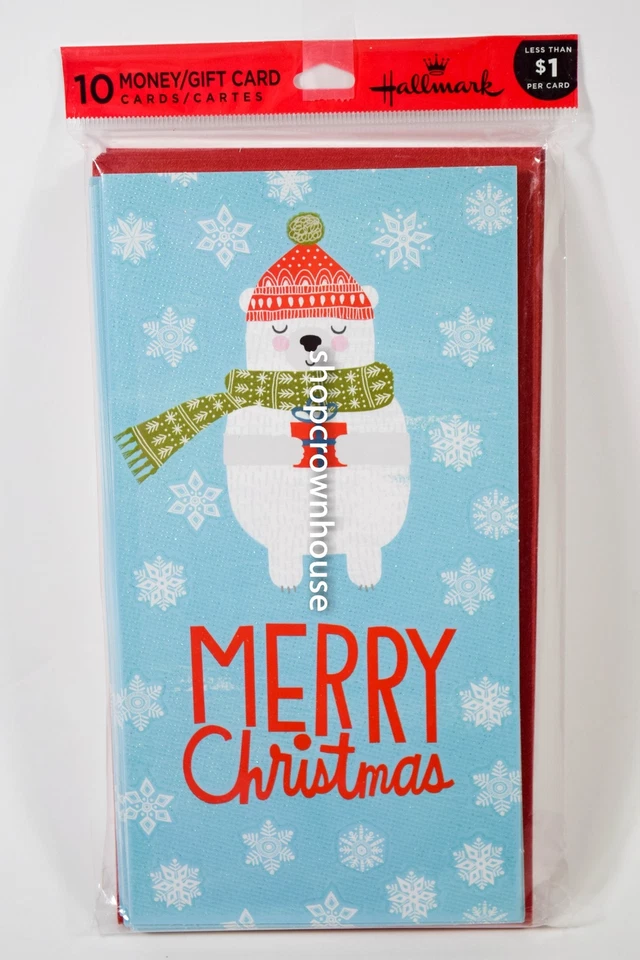Hallmark Money/Gift Card FUNNY DOG Christmas Holiday Cards 10 Pack