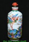 4.3'' Qing Qianlong Famille Rose Porcelain Phoenix Tortoise Turtle Snuff Bottle