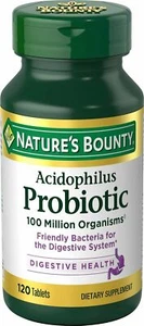 Nature's Bounty Acidophilus Probiotic Supplement Digestive Health 120ct 2 Pack - Picture 1 of 5