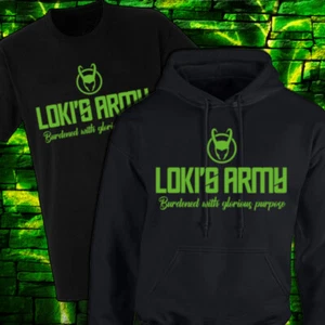 Loki's Army Avengers Loki Thor Novelty Tom Hiddleston Adult Kids Hoodie Tshirt - Picture 1 of 3