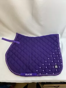 Gallop Shop Purple Big Check Diamond Full Horse Saddle Pad Jewelled Embellished - Picture 1 of 9
